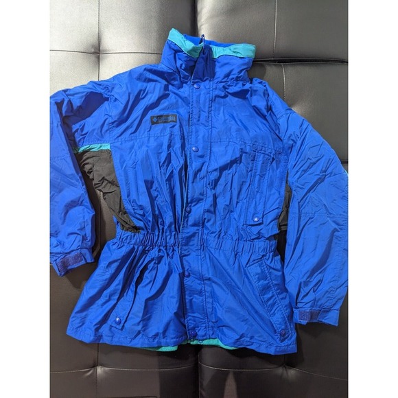 VTG 90s Columbia2 in 1 Long Peak Winter Jacket Ski Coat Blue Green Youth 18/20